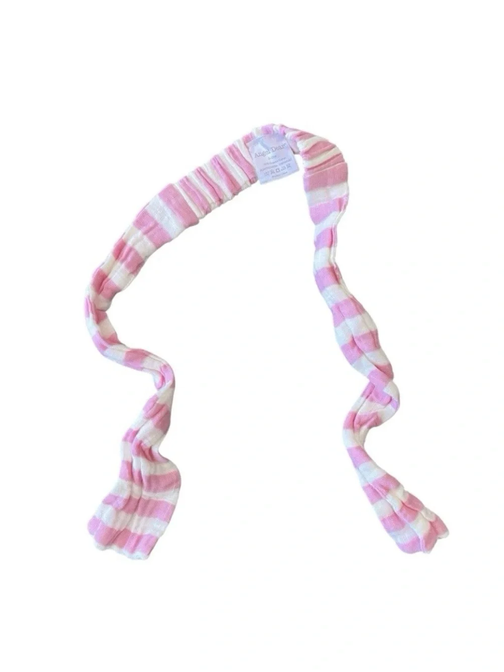 Angel Dear Baby Knot 0-12M Headband Pink Stripe Organic Cotton Adjustable